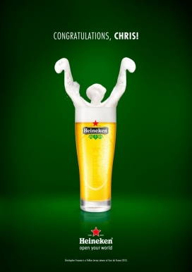 彼得・萨根是2013环法自行车赛的绿衫得主-喜力啤酒平面广告