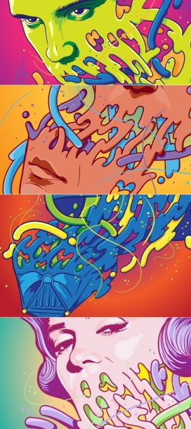 时尚手绘人像插画欣赏