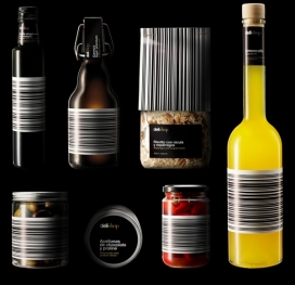 DELISHOP国际美食品牌包装设计-条形码系统和简单的贴纸，反映了其国际化的精神