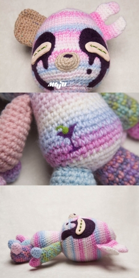 MOJU 粉剪酒-毛线针织娃娃玩具