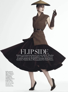 Vogue澳大利亚2013-碎花黑白色的时装秀