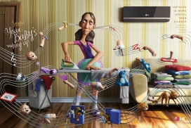 没有什么比沉默更有益-LG空调平面广告