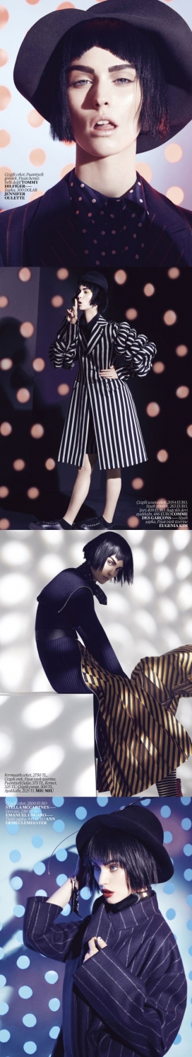 Vogue时尚土耳其-波尔卡圆点和条纹高档时装秀