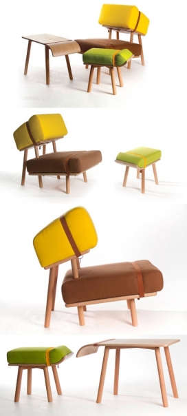 椅子，茶几，凳子-以色列霍隆技术学院毕业的工业设计师Tomski作品