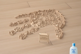 强生沐浴洗发水平面广告