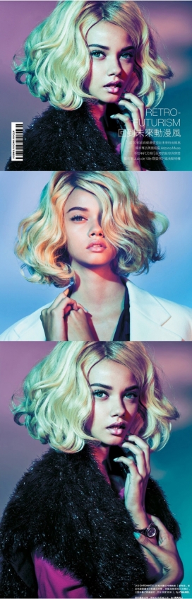 色彩学-PPAPER时装2013年9月-一身阳刚花边风格的服装