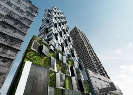 Composite Building综合公寓大楼-这座豪华的公寓楼在香港在旺角，是世界上人口最稠密的居民区之一。
