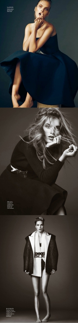 Bazaar芭莎西班牙2013年10月-金发美女人像