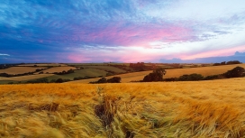 英格兰日落自然风光