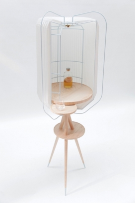 折叠纸做出来的饮料柜