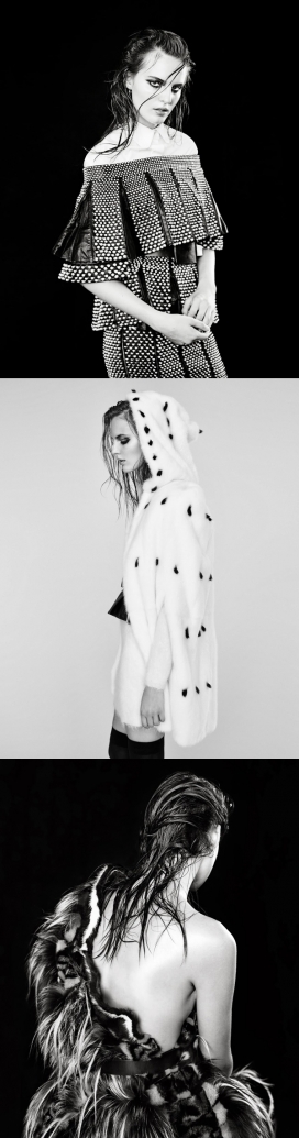 NUMERO杂志封面2013年10月-皮草皮革时装秀