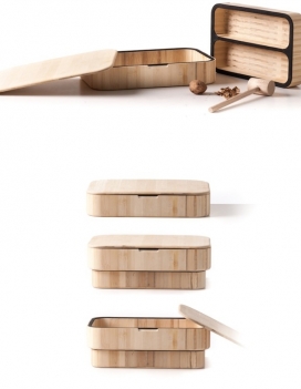Momentō木质饭盒设计