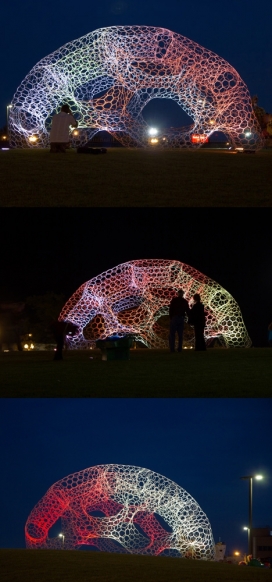 碳原分子结构巨蛋-伦敦Loop.pH工作室作品-一个轻量级的复合玻璃纤维设计