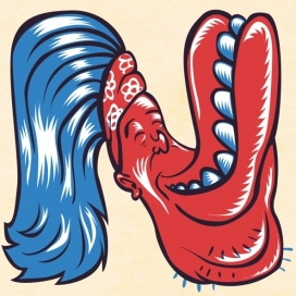 漫画表情字母插画