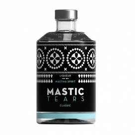 优雅的芳香，清爽的乳香-Mastic Tears口酒包装-采用黑色和白色几何装饰的传统而又现代的酒-希腊设计