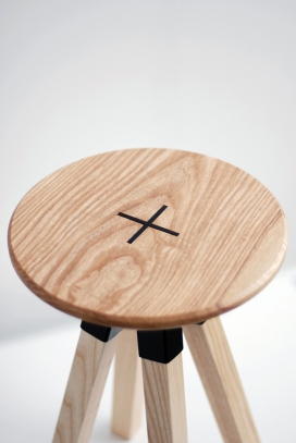 圆凳-简洁的线条和最小的硬件完成这个惊人的设计