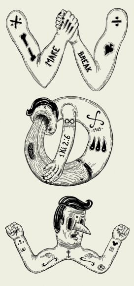 Word Wys形态字插画