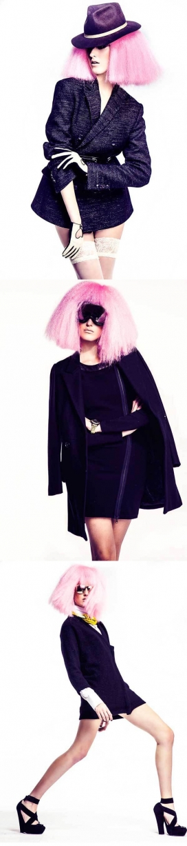 阿曼达-粉红发女