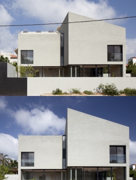 特拉维夫陶土砖地板白色建筑