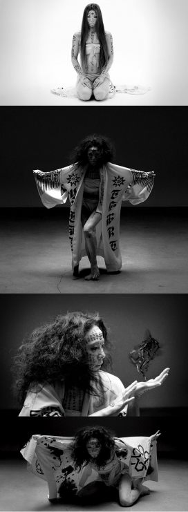 原创圣经音乐身体艺术人像-是一种催眠和令人回味的视觉故事，探索生死，艺术和艺术家