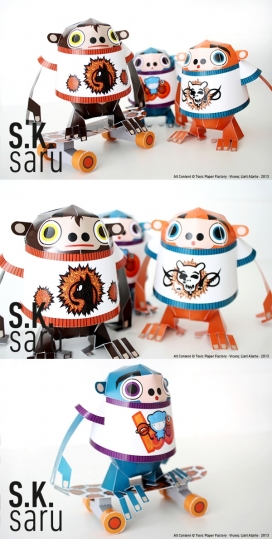 S.K. Saru-3D猴纸玩具