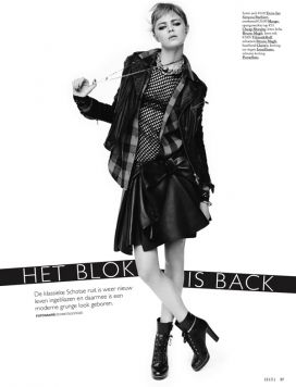 Grazia格拉齐亚荷兰2013年11月6日-经典的图案和格子花呢皮革时装秀