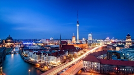 德国柏林市区璀璨夜景壁纸
