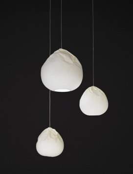 日本半抗皱纸吊灯设计-日本Nendo设计师作品