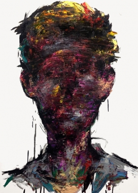 疯狂水墨油画插画