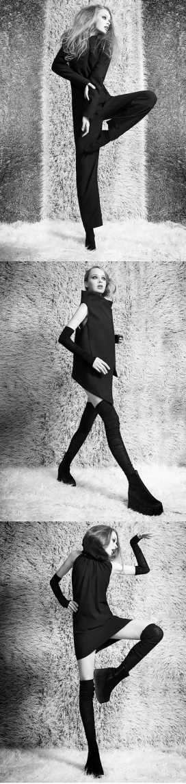 卡捷琳娜-时尚黑白人像