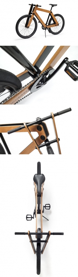 盒装Sandwichbike木制自行车