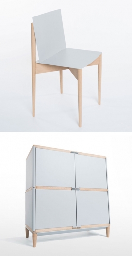 变形家具-摒弃了螺丝，紧固件与内六角扳手的家具，利用磁铁几分钟内组装成柜子或椅子