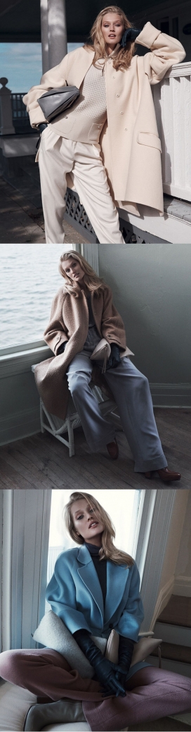 VOGUE乌克兰2014年1月-粉柔优雅女性大衣时装秀