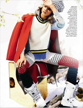 VOGUE西班牙-丰富多彩的美诱运动服饰人像时装秀