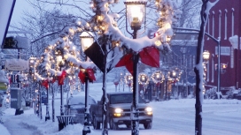 冬季雪景街头
