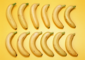 排成一排的香蕉