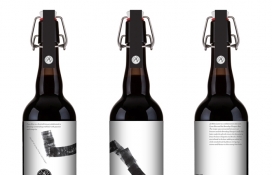 48 Miles Later-一种独特的烟熏辣椒黑色啤酒包装，750毫升限量版版本，黑白搭配唤起了味道-英国格拉斯哥Freytag Anderson设计