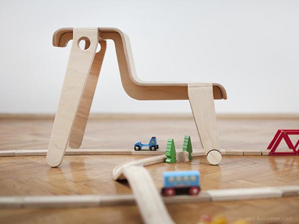 POPOT-专为3-4岁的孩子设计的木质玩具,在孩子的想象中,Popot可能是马,狗或其他任何动物---酷图编号2