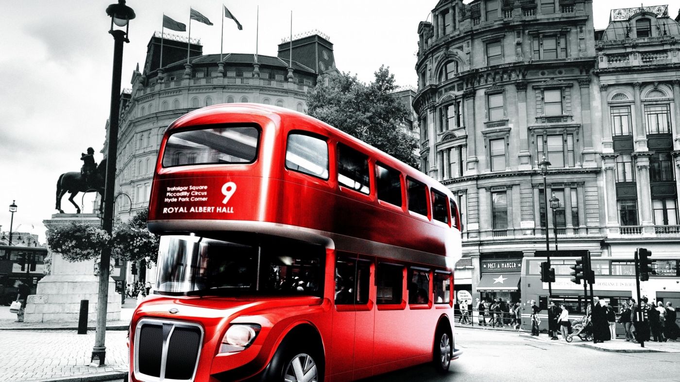 伦敦街头公交巴士图片素材-编号10343928-图行天下