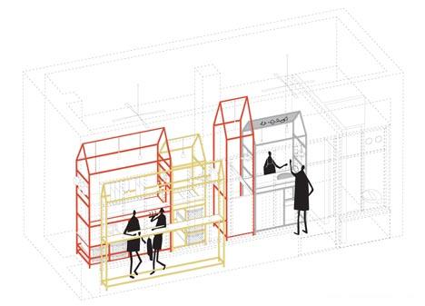 波兰华沙Zapiekanka红黄钢框架面包餐厅-彩色类似于番茄酱和奶酪,体现健康和现代的版本,建筑于上世纪90年代建设---酷图编号16