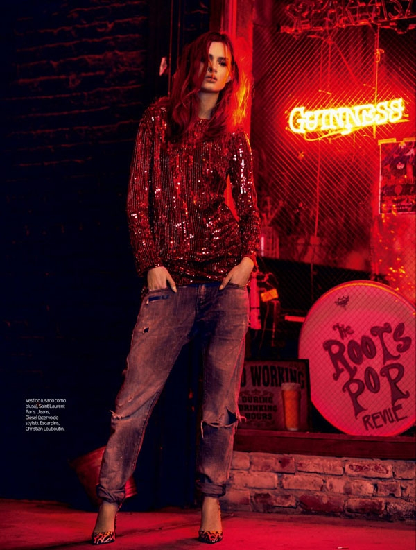 约瑟芬-ELLE艾丽巴西2014年1月-休闲魅力红外街头服饰图像图片