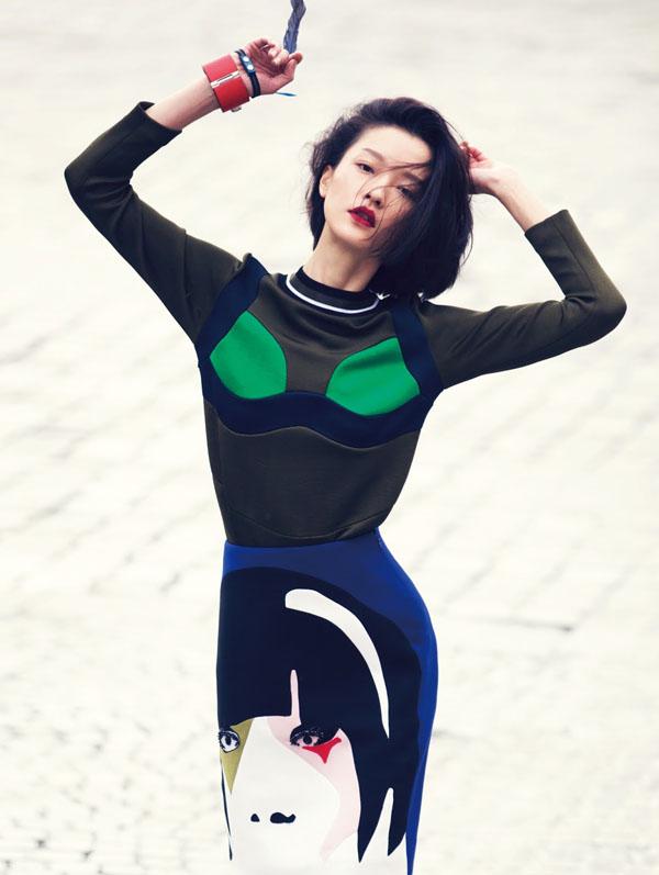 Vogue中国-乐趣和嬉闹-巴黎街头版画图案混搭时装秀---酷图编号6