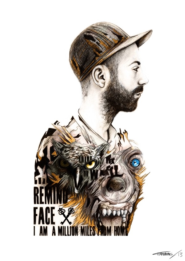 人物抽象插画图片