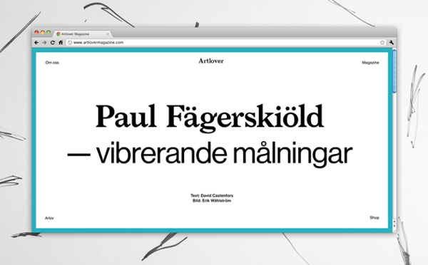 瑞典最大艺术杂志品牌Artlover网页设计品牌-Artlover重点描绘了艺术家,而不是艺术,采访瑞典当地的精英艺术---酷图编号9