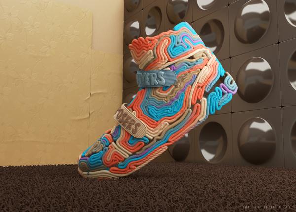 PLAYERS & POSERS复杂纱线图案制作的鞋---酷图编号2