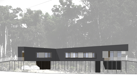 澳大利亚丛林曲折度假屋-看上去是从地面上升起的建筑,以尽量减少其对原生景观和野生动物的影响---酷图编号1090374