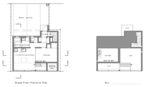 “相框”窗公寓建筑-建筑位于日本浅草区,里面住着一对老夫妇,明亮的白色外观窗口,让自然直照两个公寓,第一个公寓主要是居住空间,在同一楼层有一间浴室和一间卧室,有两个独立的楼梯,之间夹层有阁楼和一个存储区域---酷图编号1090995