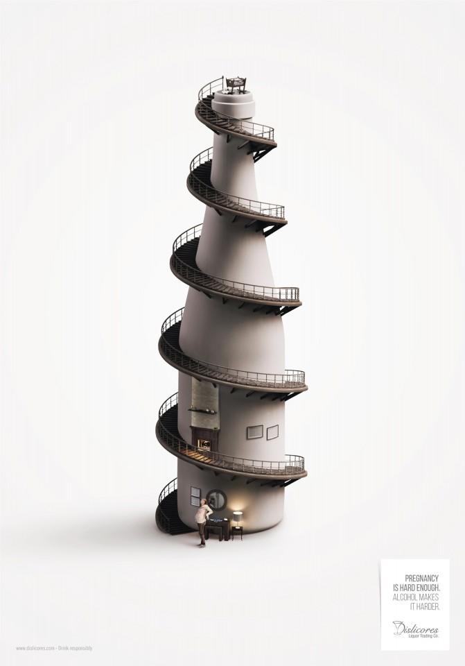 酒精使得学校路程更遥远-Dislicores公益平面广告---酷图编号1