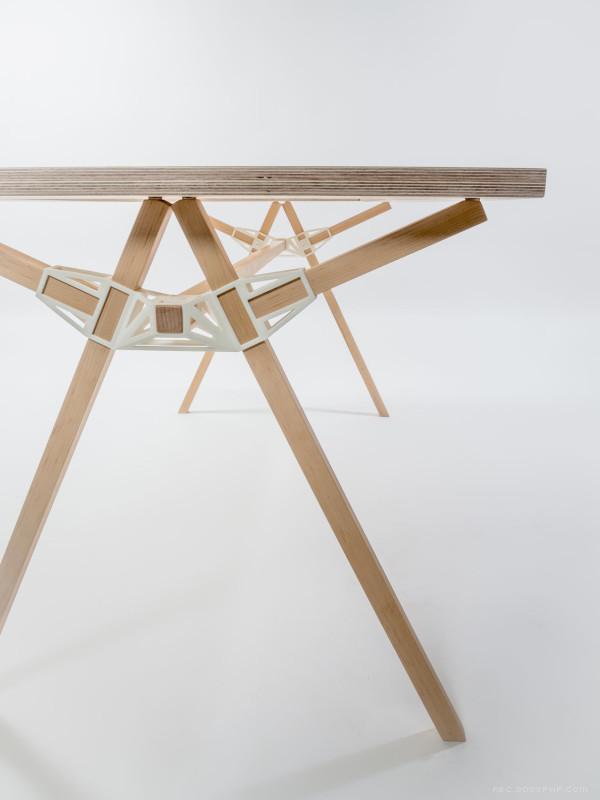 木质桌塑料连接器设计---酷图编号2