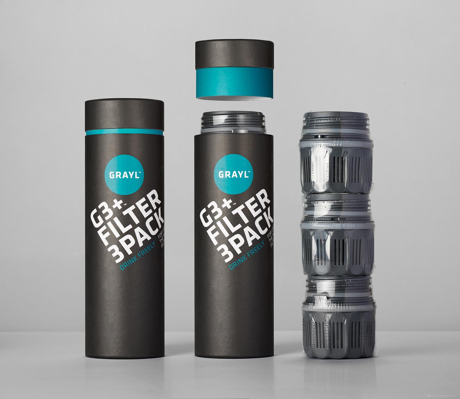 GRAYL过滤水杯包装设计-最初是为美国航空航天局去除化学物质,重金属和细菌研发设计---酷图编号8